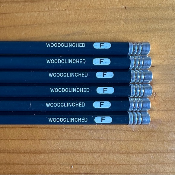 NOS Vintage mcm Eberhard Faber Microtomic F Woodclinched pencils lot of 6 - Picture 2 of 5